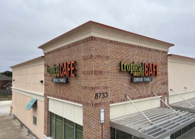 Lighted Exterior Business Signs for Tropical Smoothie Cafes Across Texas